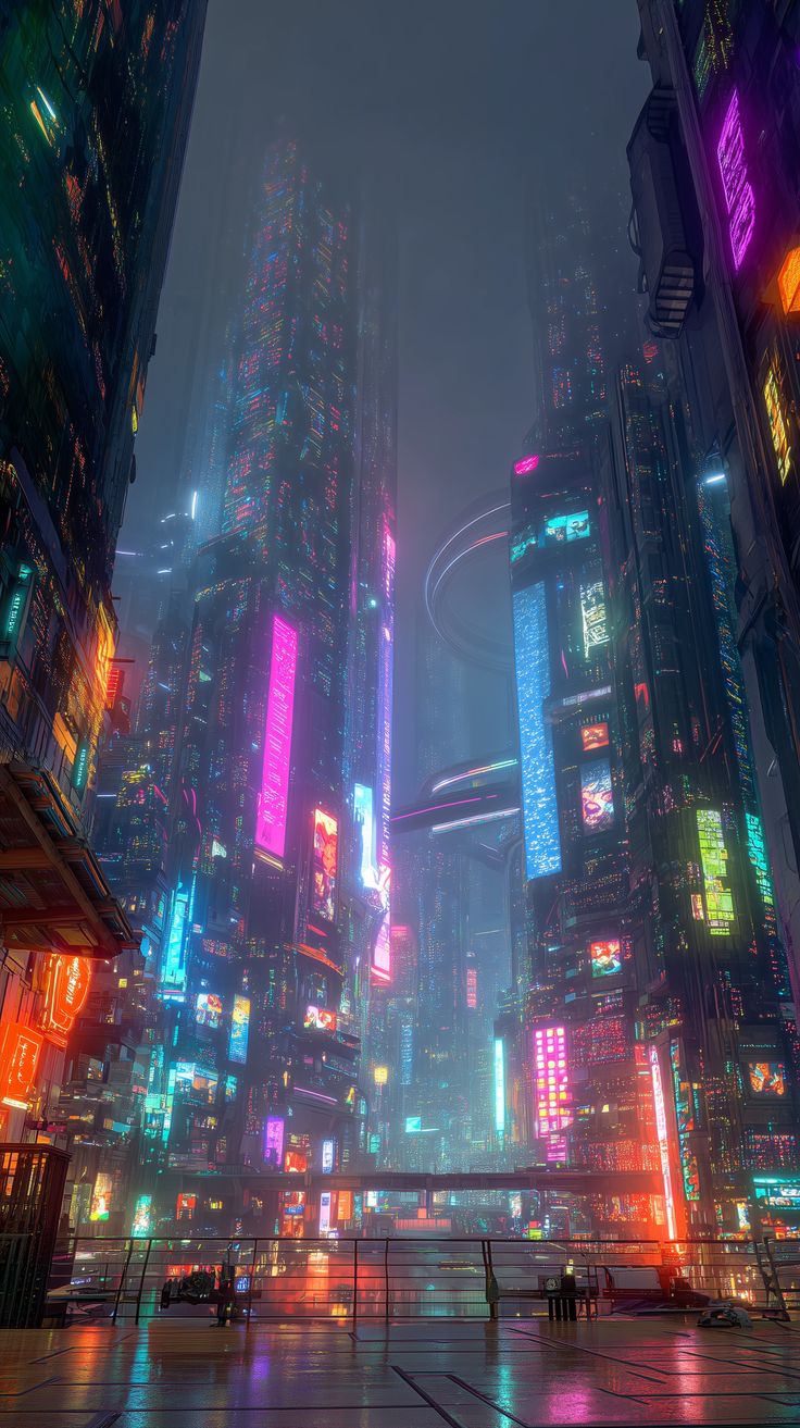 neon cyberpunk city